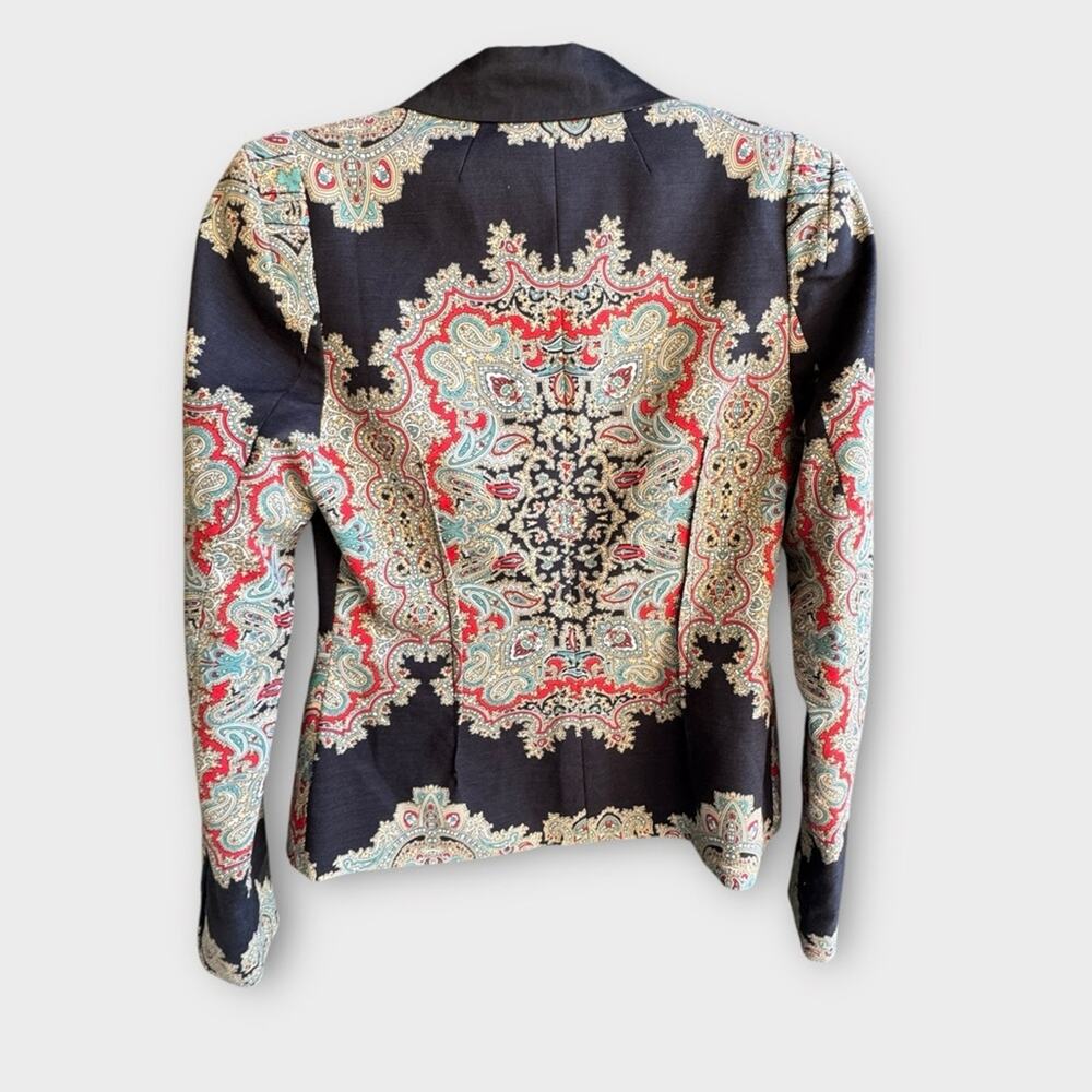 Anthropologie Cartonnier paisley print blazer jacket, size 4 - Picture 7 of 9